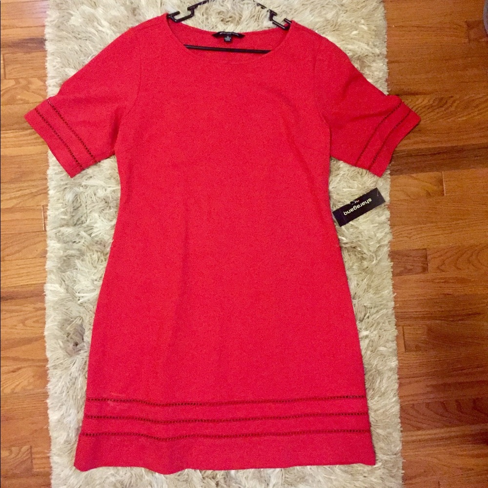Beautiful red dress with trim detailing
